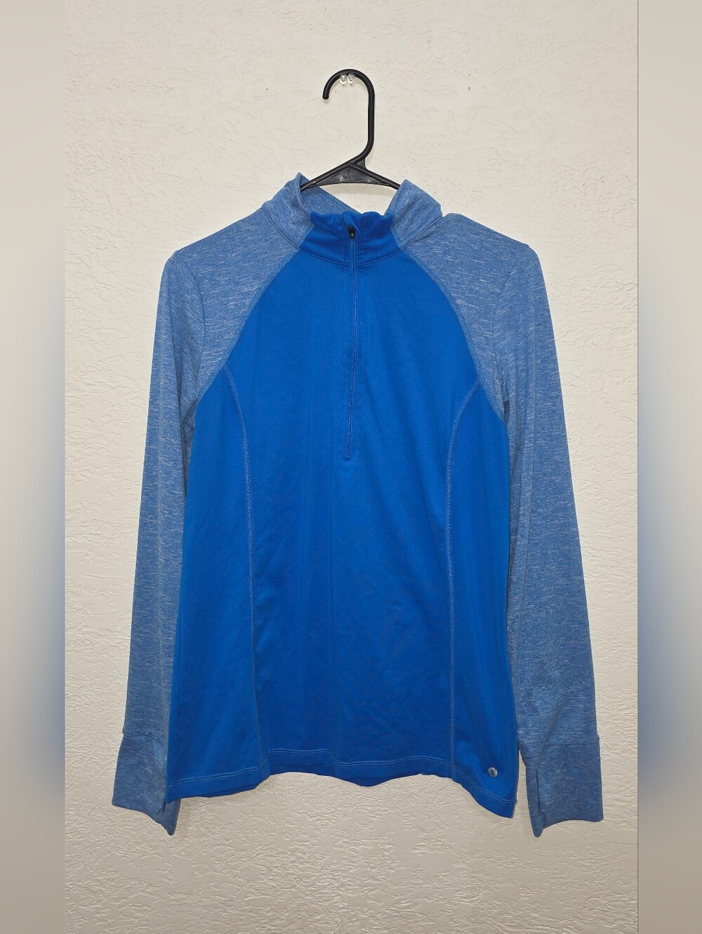 Blue Half Zip Active Pullover Medium XERSION Semi Fit